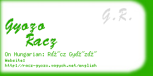 gyozo racz business card
